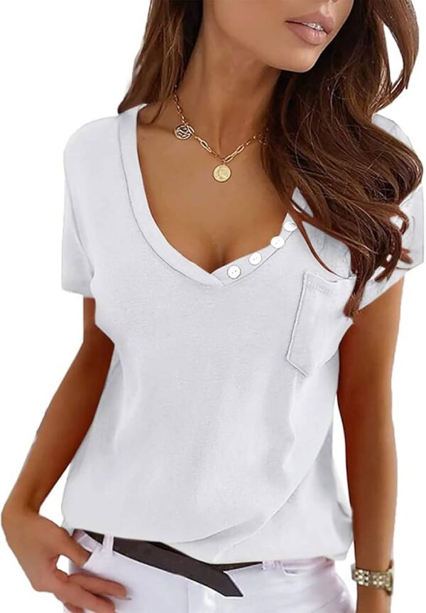 Damen T-Shirt mit V-Ausschnitt